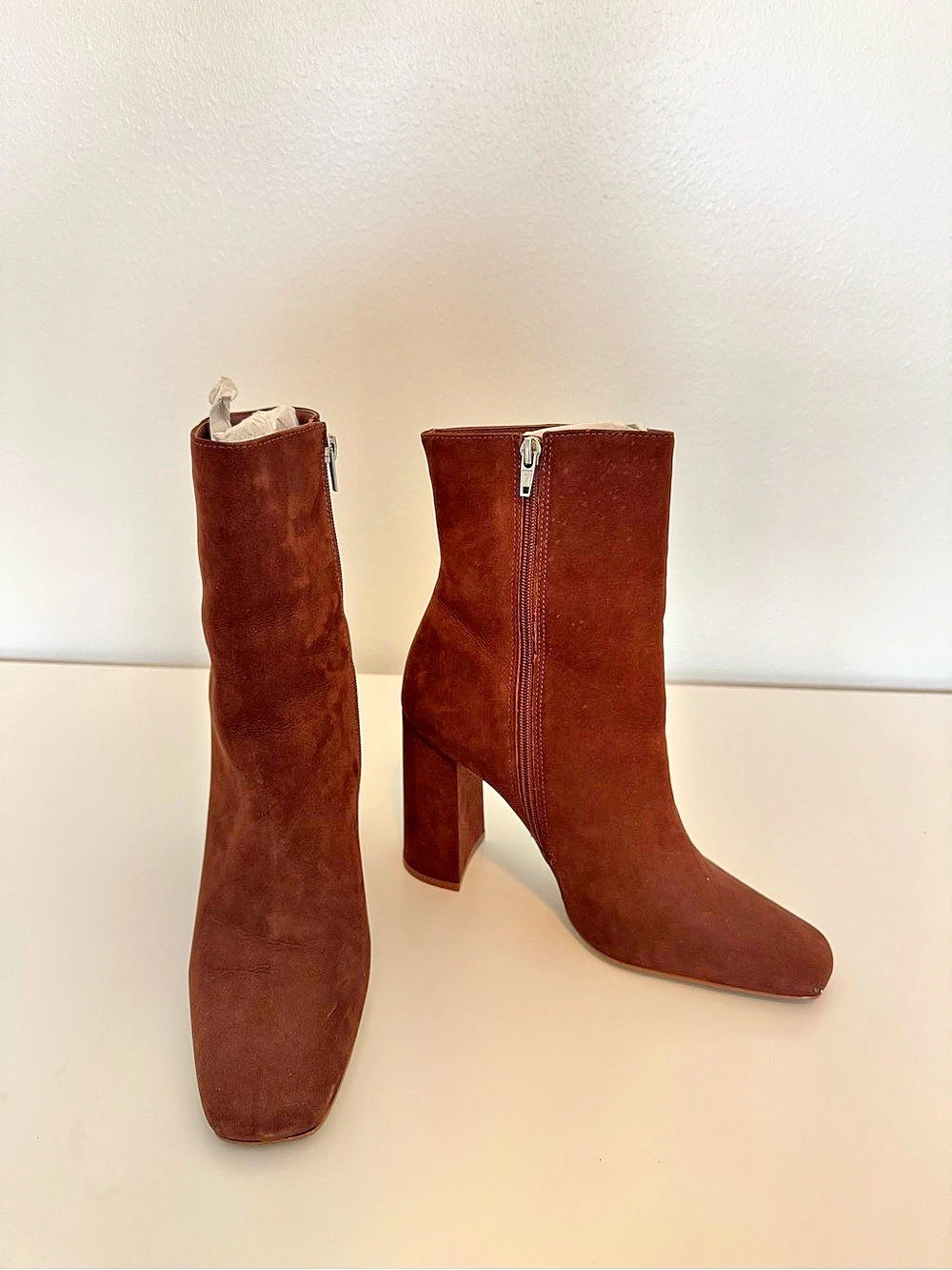 Steve Madden Lourde Nubuck Leather Block Heel Booties